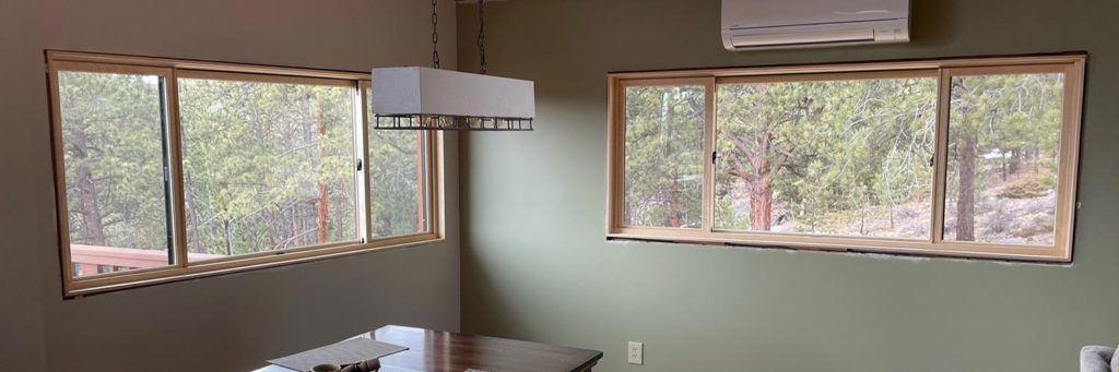 new aluminum clad wood windows installed