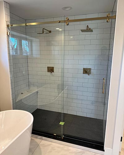 frameless shower enclosure sliding door