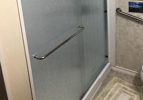 new framed shower enclosure installation