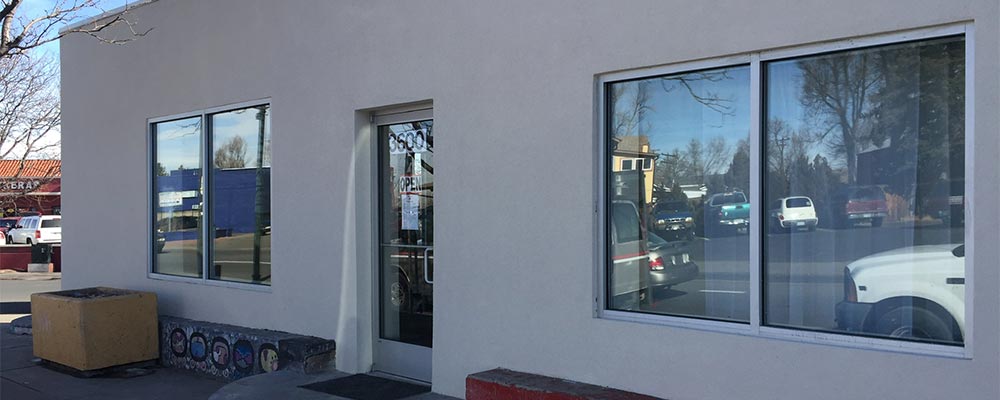 new storefront glass installed for business
