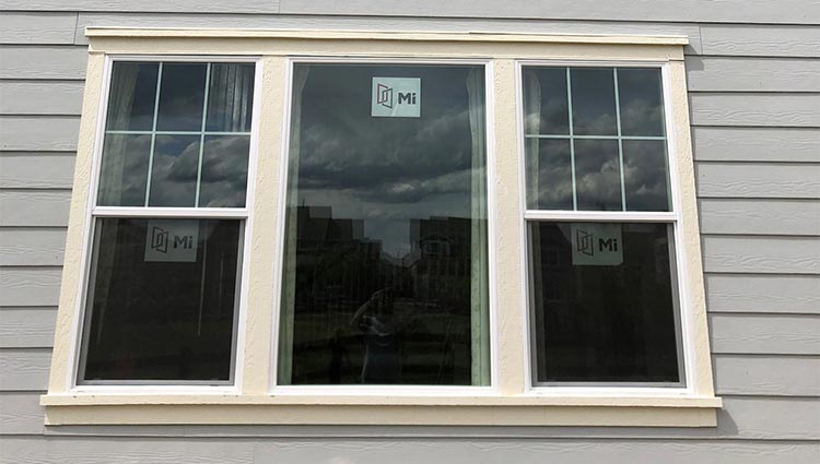 new vinyl windows installed in house