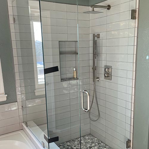 new frameless shower enclosure installed in englewood co