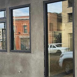 new storefront glass installed for Brighton, CO business